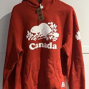 Roots Is Canada Hoodie Size Large Red